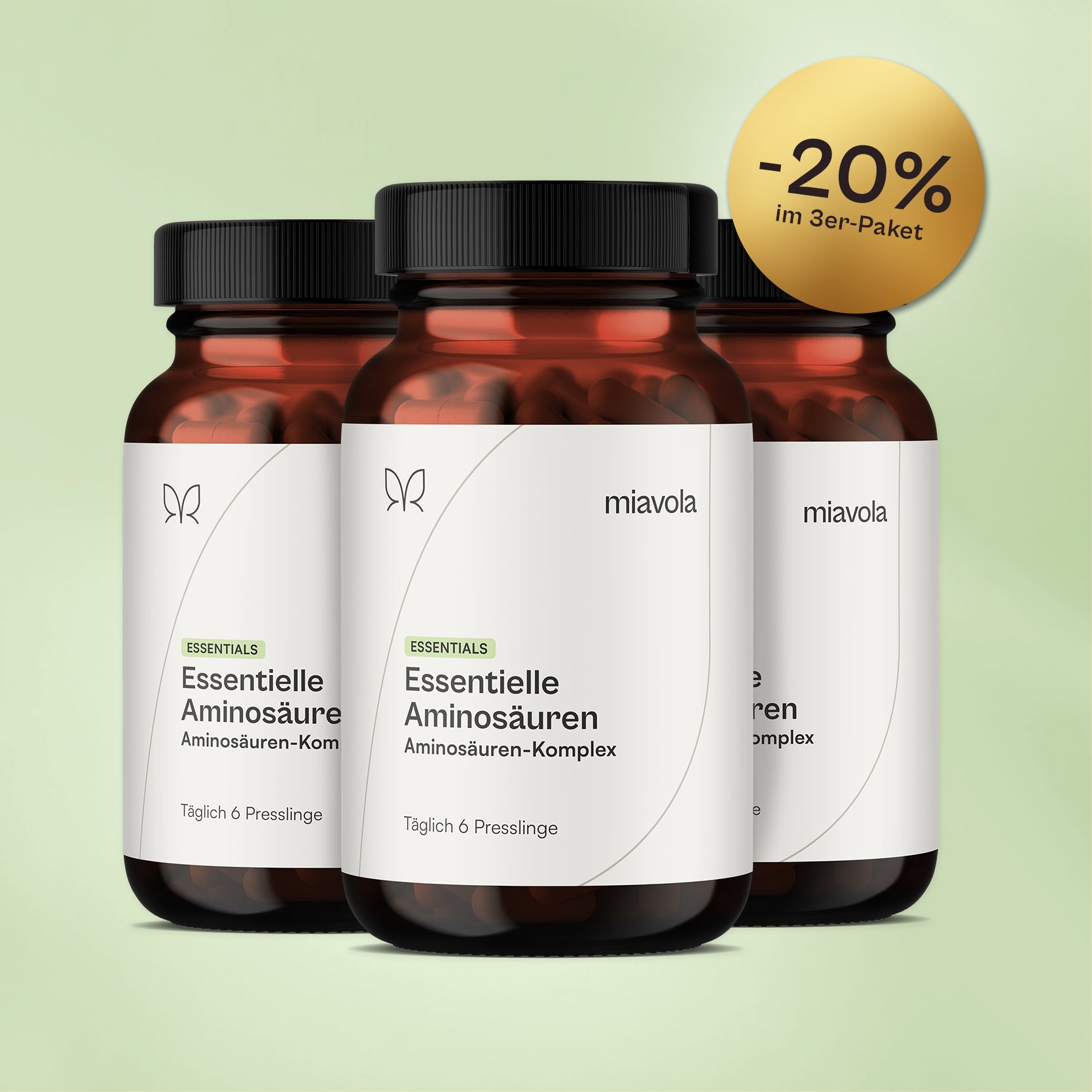 Drei Dosen Essentielle Aminosäuren im 3er-Paket, 20 Prozent günstiger