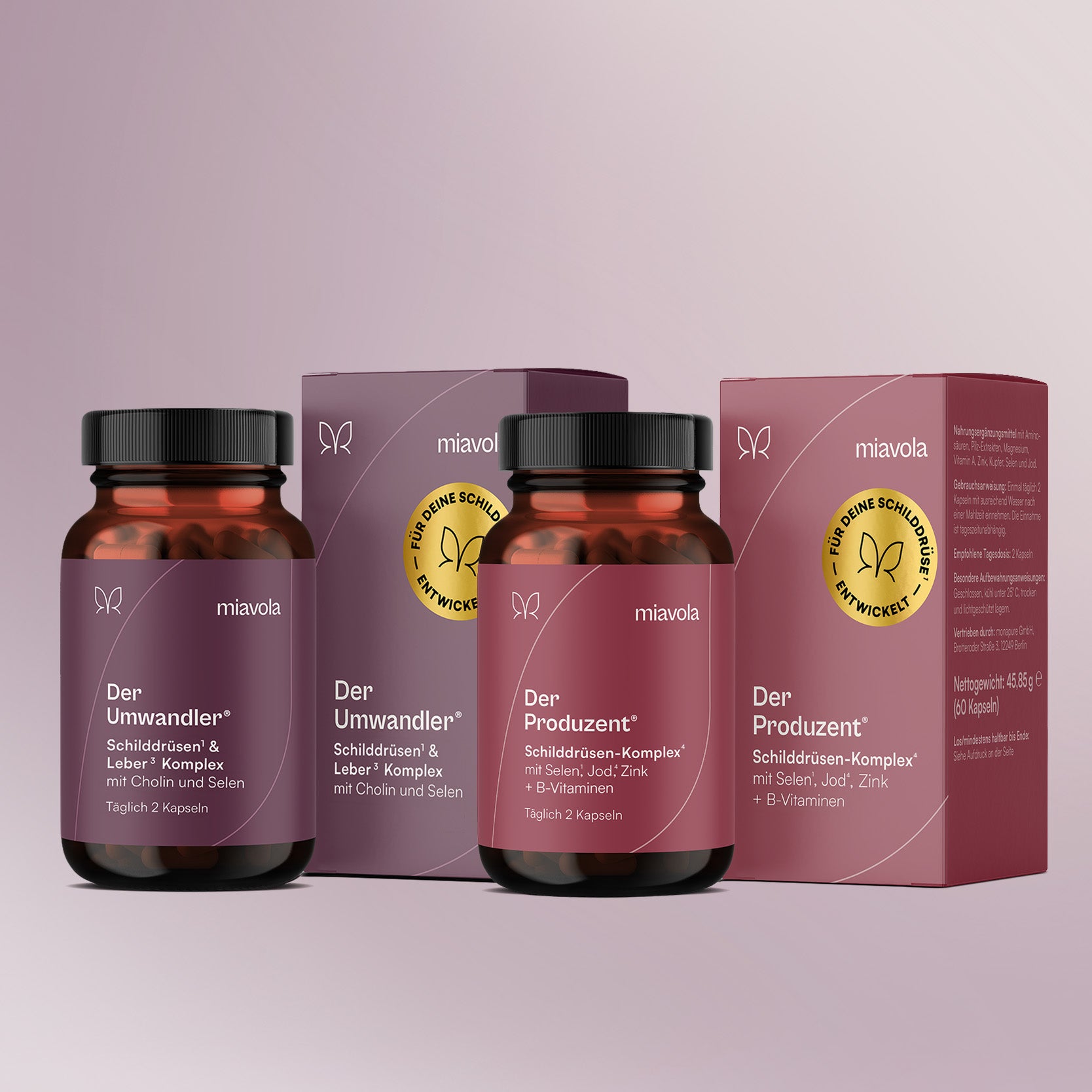 Das Heldenduo: Dosen und Verpackungen von Der Umwandler und Der Produzent