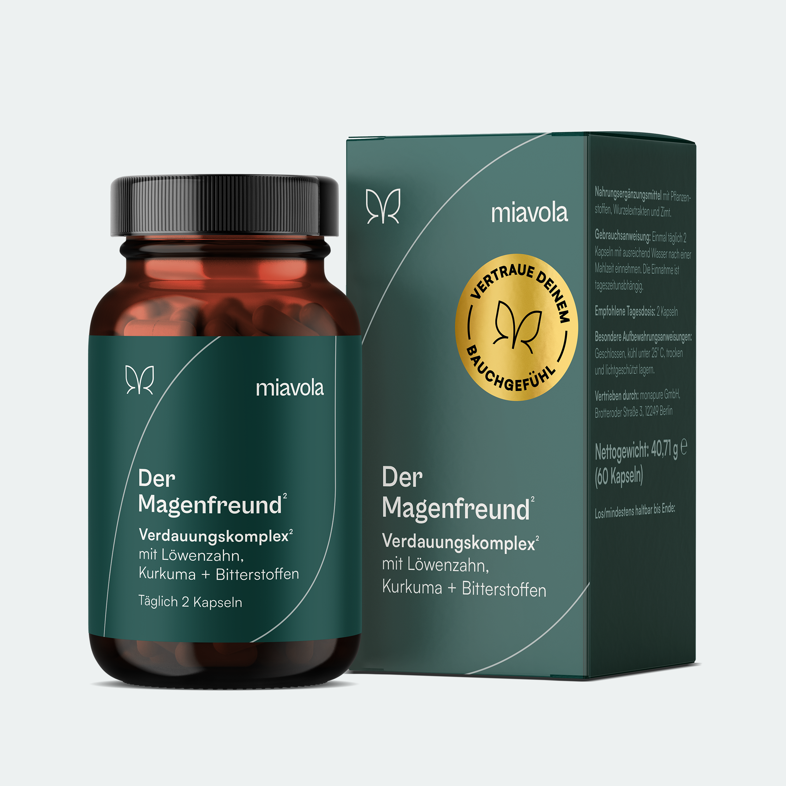 Der Magenfreund, Dose und Verpackung Produkt Vorderseite von miavola
